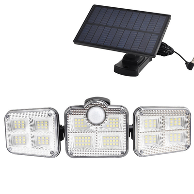 Powered Outdoor Solar LED Wall Lights With Sensor 195x130x100mm 122 SMD LED 1.8w